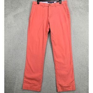 Tommy Hilfiger‎ Chino Pants Mens 32X32 Pink Custom Fit Khaki Flat Front Casual